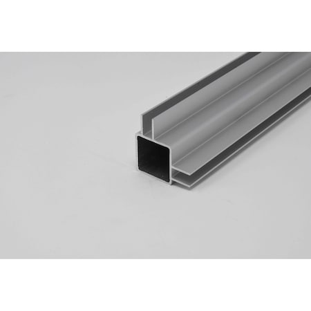 Eztube 2-Way Extended Captive Fin Extrusion for 1/4in Panel Panel  Silver, 98in L x 1in W x 1in H 100-260S-8